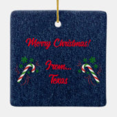 En Céramique Joyeux Noël Y'all Noël Ornement (Dos)