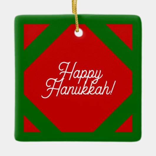 En Céramique joyeux ornement Hanoukka (Devant)