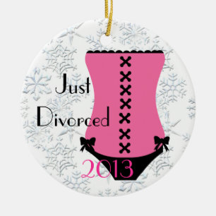 En Céramique Juste ornement divorcé de Noël de corset
