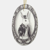 En Céramique Lapin blanc - ornement (Gauche)