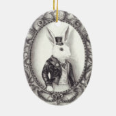 En Céramique Lapin blanc - ornement (Dos)