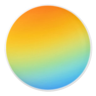 En Céramique l'arc-en-ciel colore le bouton de porte