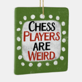 En Céramique Les Joueurs D'Échecs Sont Ornement Étrange (Droite)