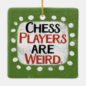 En Céramique Les Joueurs D'Échecs Sont Ornement Étrange (Dos)