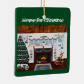 En Céramique "Maison pour Noël" Ornement (Droite)