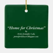 En Céramique "Maison pour Noël" Ornement (Dos)