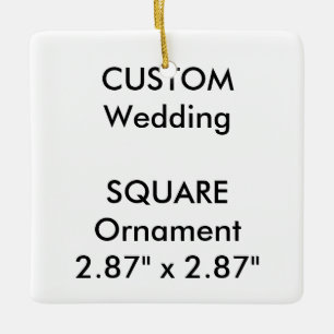 En Céramique Mariage Personnalisé CARRÉ Ornement pendaison Déco