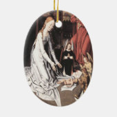 En Céramique Marie avec Jésus et Anges Ornement (Dos)