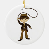 En Céramique Mini ornement mignon d'explorateur (Dos)