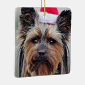 En Céramique Noël à la chienne Ornement à la marionnette (Droite)