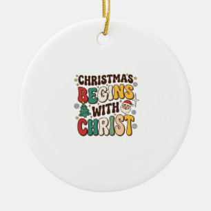 En Céramique Noël Commence Avec Le Christ Décoration De Sapin D
