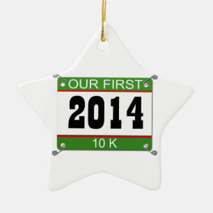 En Céramique Notre premier 10K ornement - 2014