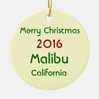 EN CÉRAMIQUE NOUVEL ORNEMENT 2016 DE NOËL DE MALIBU LA