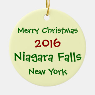 EN CÉRAMIQUE NOUVEL ORNEMENT 2016 DE NOËL DE NEW YORK DE CHUTE