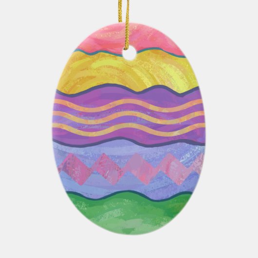 En Céramique Oeuf de Pâques 1 ornement (Dos)