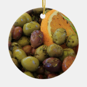 En Céramique Olives Noël Ornement