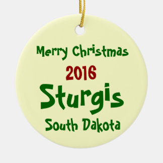 En Céramique ORNEMENT 2016 de JOYEUX NOËL de Sturgis le Dakota