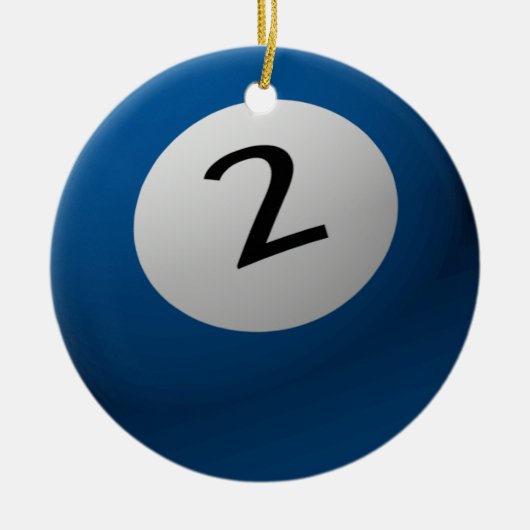 EN CÉRAMIQUE ORNEMENT 2 (DEUX) DE BILLARD/DE NOËL BOULE DE (Devant)