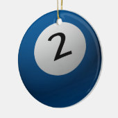 EN CÉRAMIQUE ORNEMENT 2 (DEUX) DE BILLARD/DE NOËL BOULE DE (Gauche)