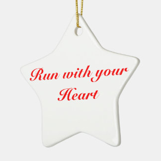 En Céramique Ornement 5K pour des coureurs, étoile de Noël