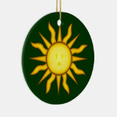 En Céramique Ornement à énergie solaire de Glyph de Sun (Droite)