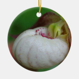 En Céramique Ornement à fleur de chèvre blanche
