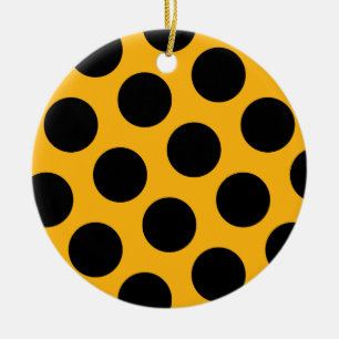 En Céramique Ornement à pois noirs