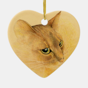 En Céramique Ornement abyssinien de chat