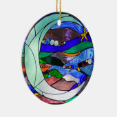 En Céramique Ornement accrochant de lune (Droite)