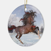 En Céramique Ornement Arabe de cheval de Noël (Gauche)