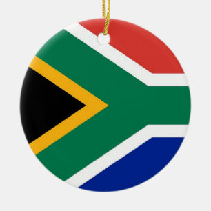 En Céramique Ornement avec drapeau d'Afrique du Sud
