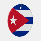En Céramique Ornement avec drapeau de Cuba (Droite)