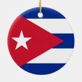 En Céramique Ornement avec drapeau de Cuba (Dos)