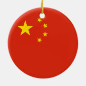 En Céramique Ornement avec drapeau de la Chine (Dos)