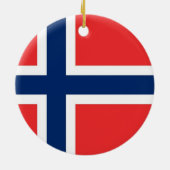 En Céramique Ornement avec drapeau de la Norvège (Dos)