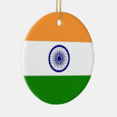 En Céramique Ornement avec drapeau de l'Inde (Droite)