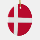 En Céramique Ornement avec drapeau du Danemark (Droite)