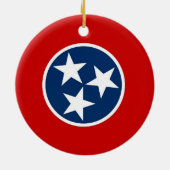 En Céramique Ornement avec drapeau du Tennessee (Dos)