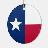 En Céramique Ornement avec drapeau du Texas (Gauche)