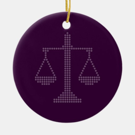 En Céramique Ornement avec échelles de justice (Devant)