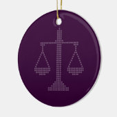 En Céramique Ornement avec échelles de justice (Gauche)