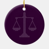 En Céramique Ornement avec échelles de justice (Dos)