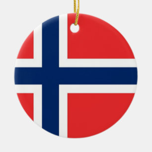 En Céramique Ornement avec le drapeau de la Norvège