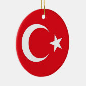 En Céramique Ornement avec le drapeau de la Turquie (Droite)