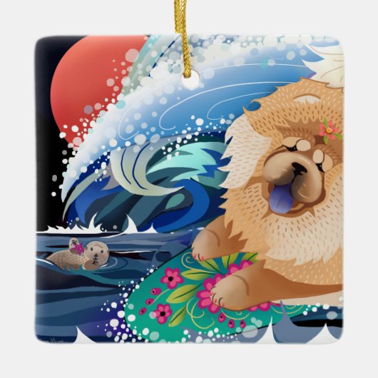 En Céramique Ornement BINDI CHOWABUNGA Chow (Devant)