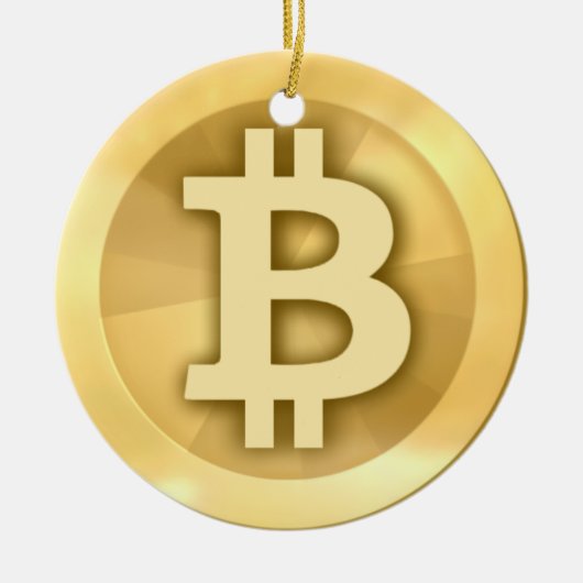 En Céramique Ornement Bitcoin (Devant)