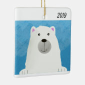 En Céramique Ornement blanc mignon de conception d'ours blanc (Droite)