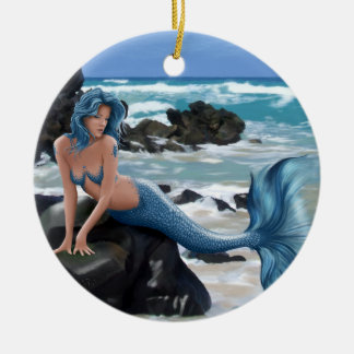 En Céramique Ornement bleu de sirène