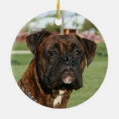 En Céramique Ornement Brindle de boxeur (Dos)