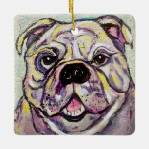 En Céramique Ornement Bulldog